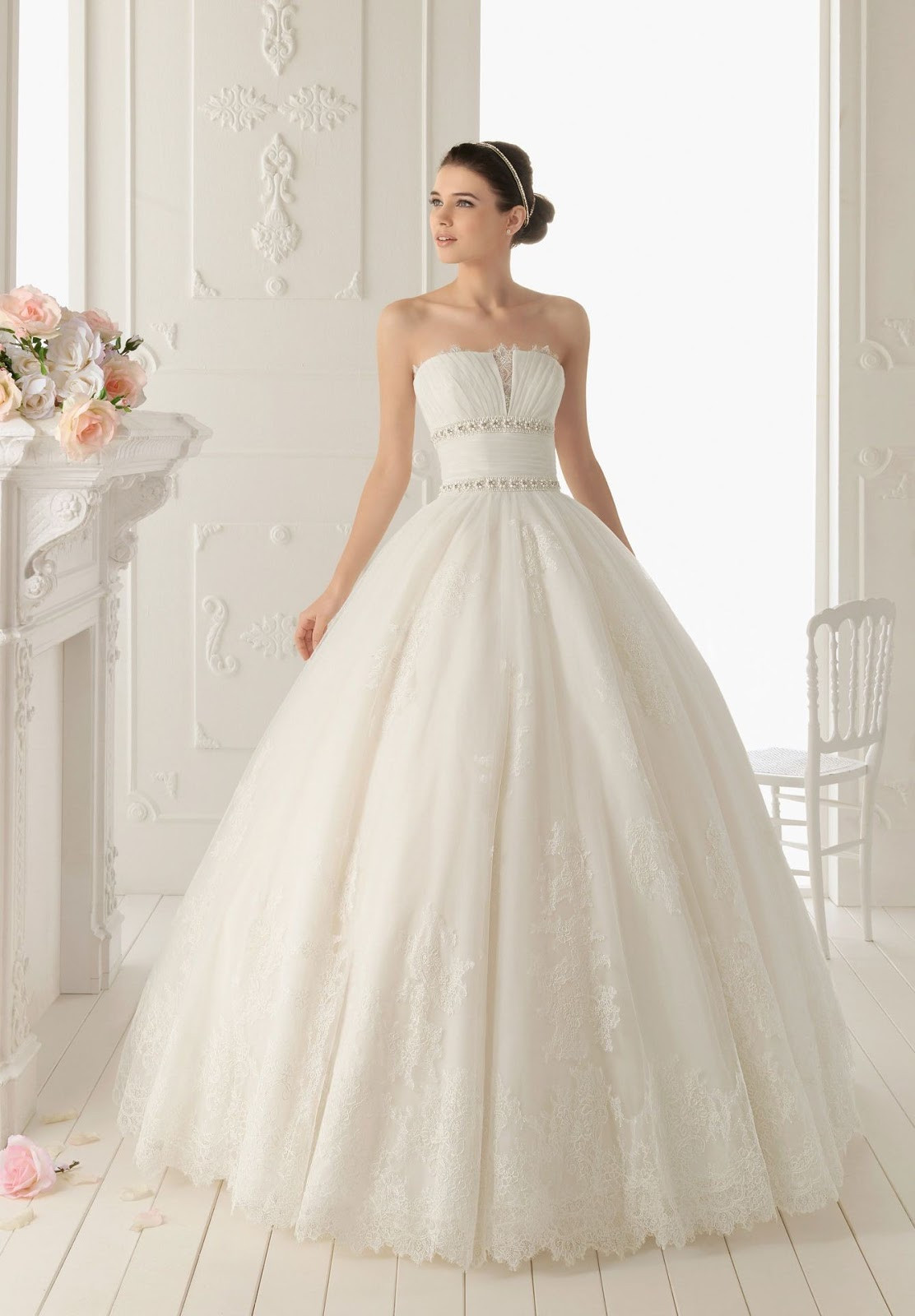 Elegant Wedding Gown
 WhiteAzalea Ball Gowns Lace Ball Gown Wedding Dress