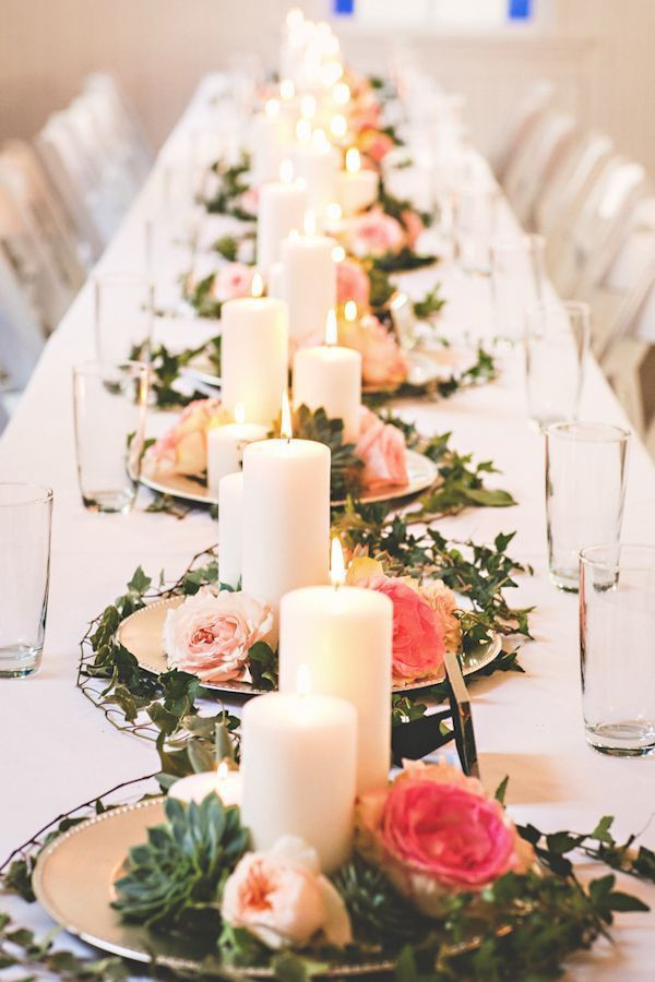 Elegant Wedding Table Decorations
 Rustic Austin Wedding with Romantic Details