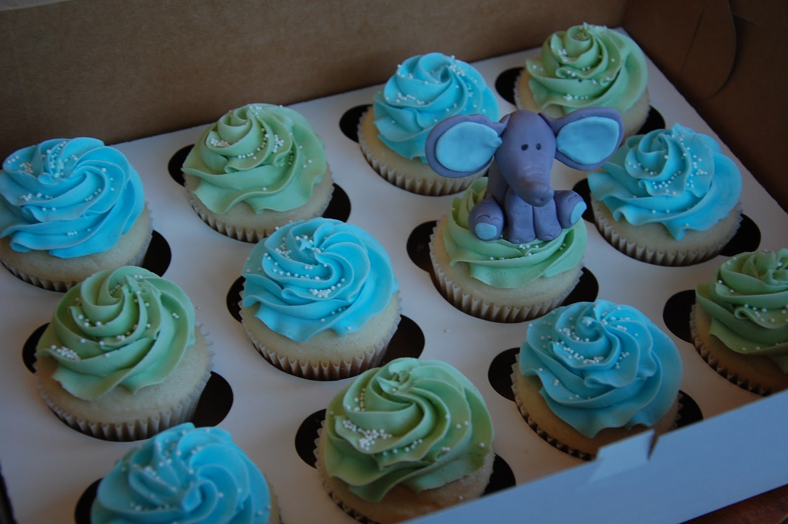 Elephant Baby Shower Cupcakes
 Angela Barton s Cakes Elephant Baby Shower Cupcakes