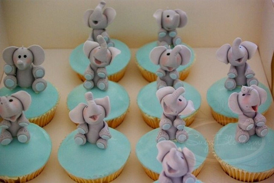 Elephant Baby Shower Cupcakes
 Elephant Cupcakes CakeCentral