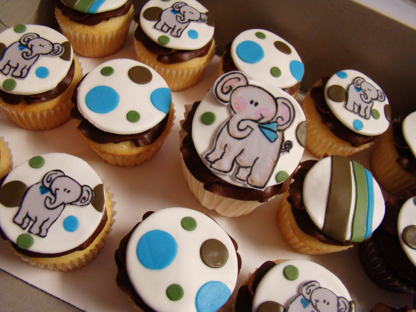 Elephant Baby Shower Cupcakes
 Layers of Love Elephant Baby Shower cupcakes