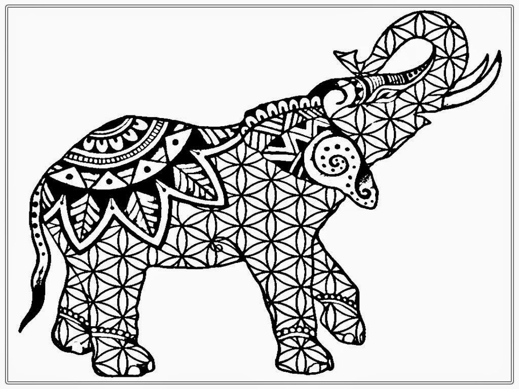 Elephant Coloring Book For Adults
 Adult Coloring Pages Free African Elephant Realistic 76
