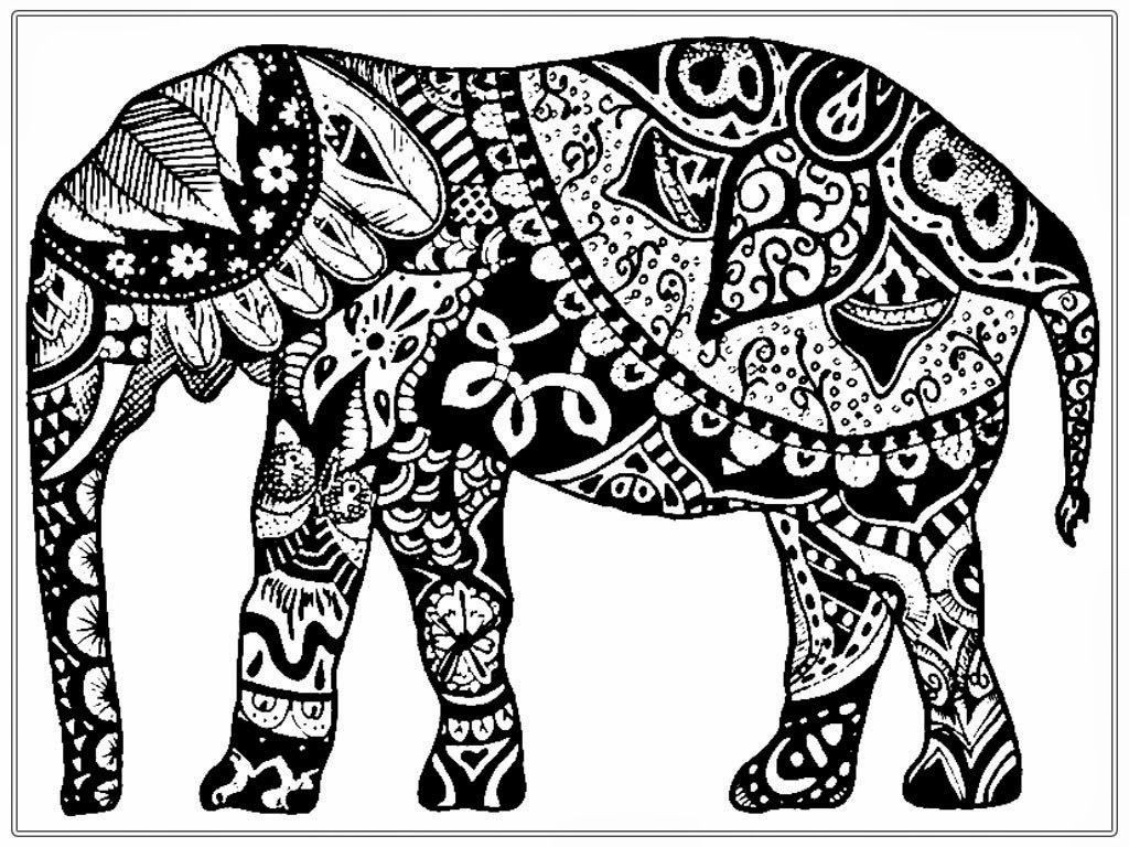 Elephant Coloring Book For Adults
 Pin by Best Adult Coloring Books on Adult coloring