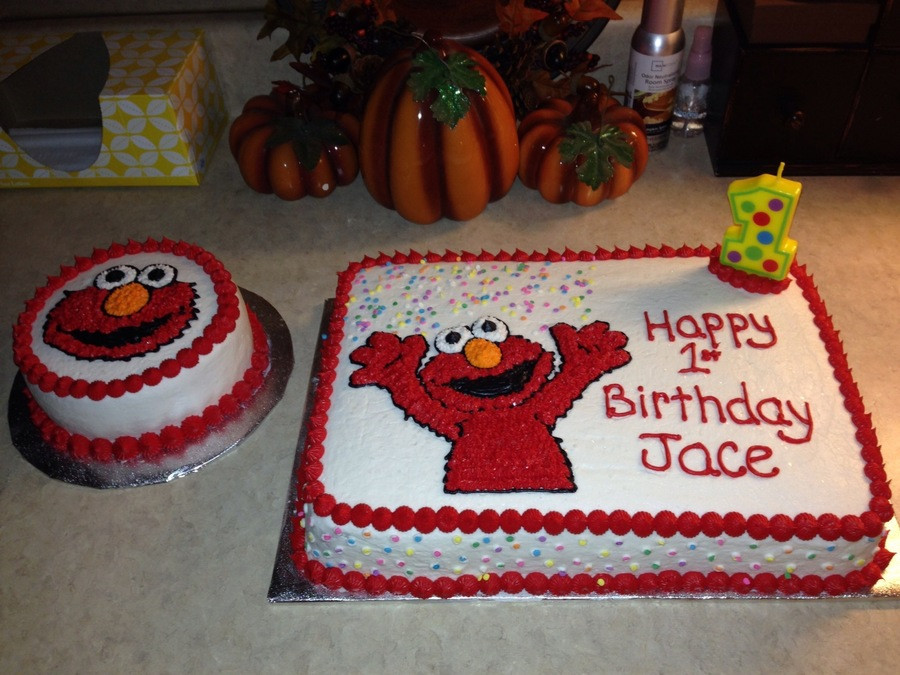 Elmo 1st Birthday Cake
 Elmo 1St Birthday And Smash Cake CakeCentral