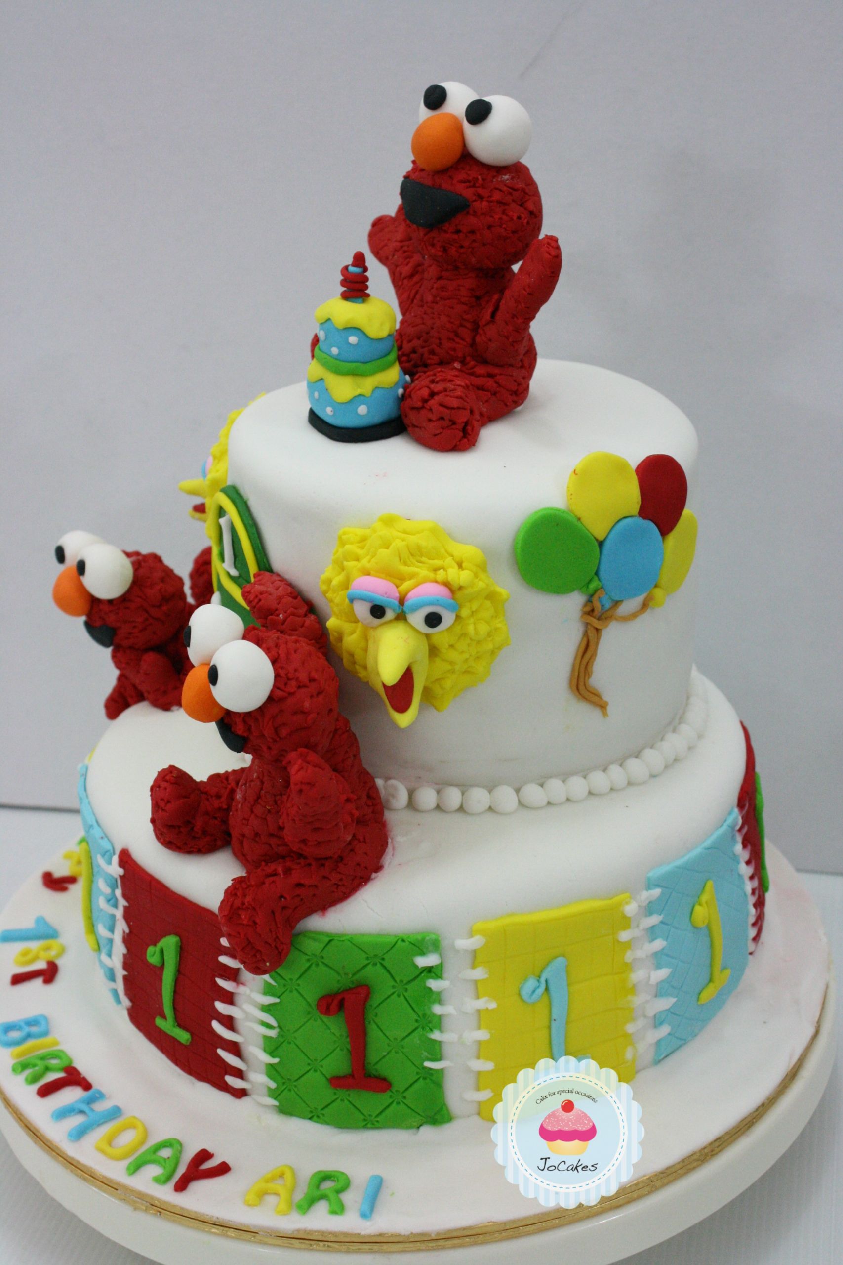 Elmo Birthday Cakes
 Elmo cake and cupcakes for Ari 1st birthday