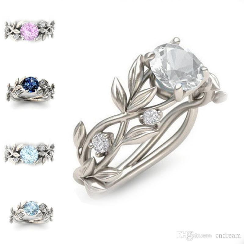 Elvish Wedding Rings
 New Branch Elven Crystal Diamond Ring Cubic Zirconia Ring Wedding Ring Fashion Jewelry For Women