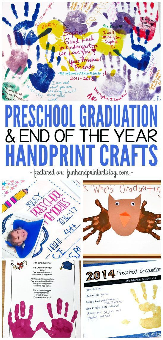 End Of The Year Crafts For Preschoolers
 Handprint Graduation & End of the School Year Ideas