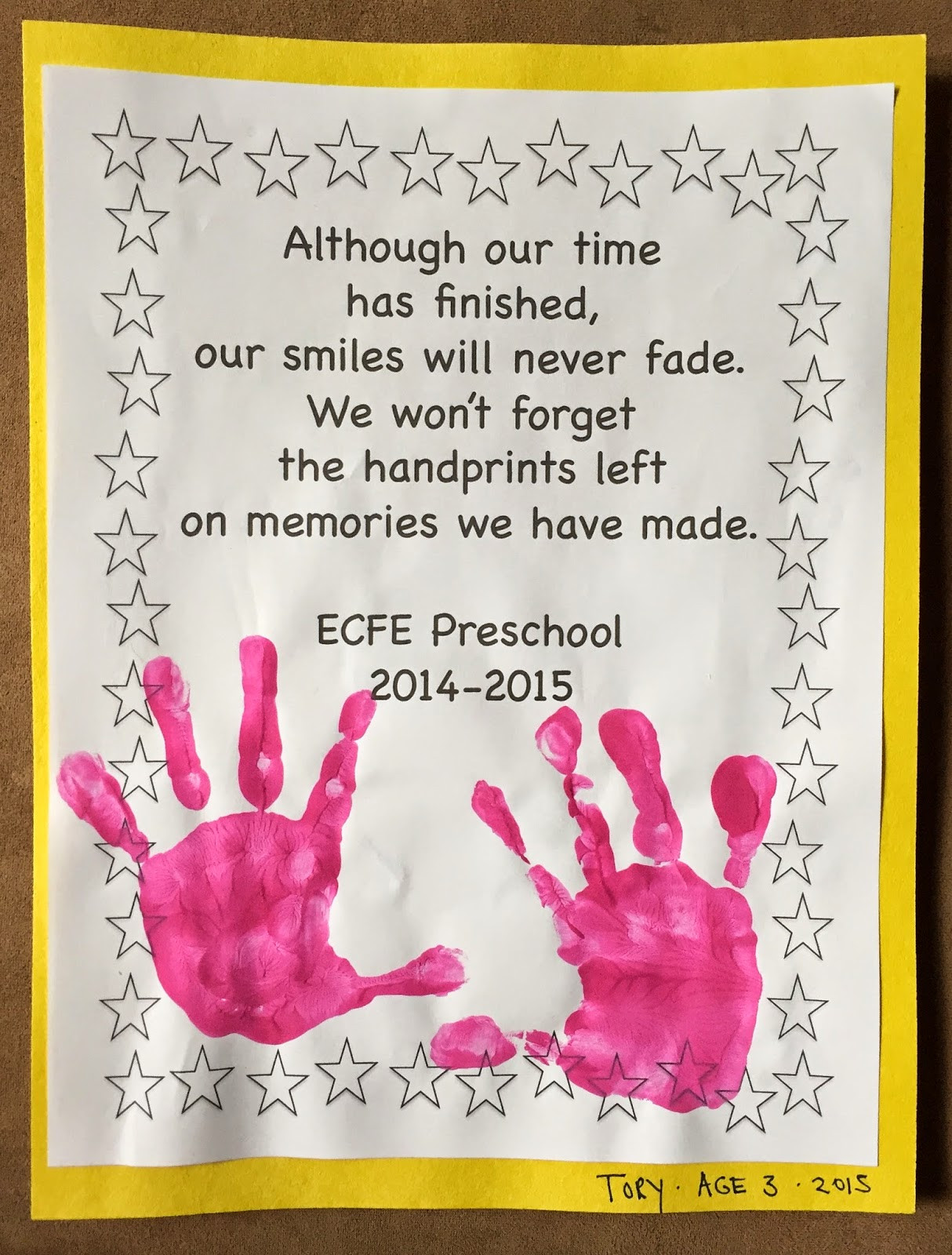 End Of The Year Crafts For Preschoolers
 Live Inside My Bubble End of School Year Handprint Craft