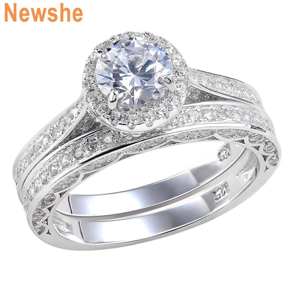 Engagement And Wedding Rings Sets
 Newshe Wedding Engagement Ring Set For Women 2 5Ct