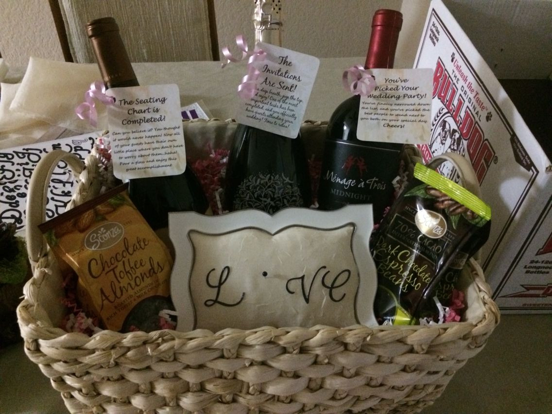 Engagement Gift Ideas For The Couple
 Engagement party t basket for a great couple