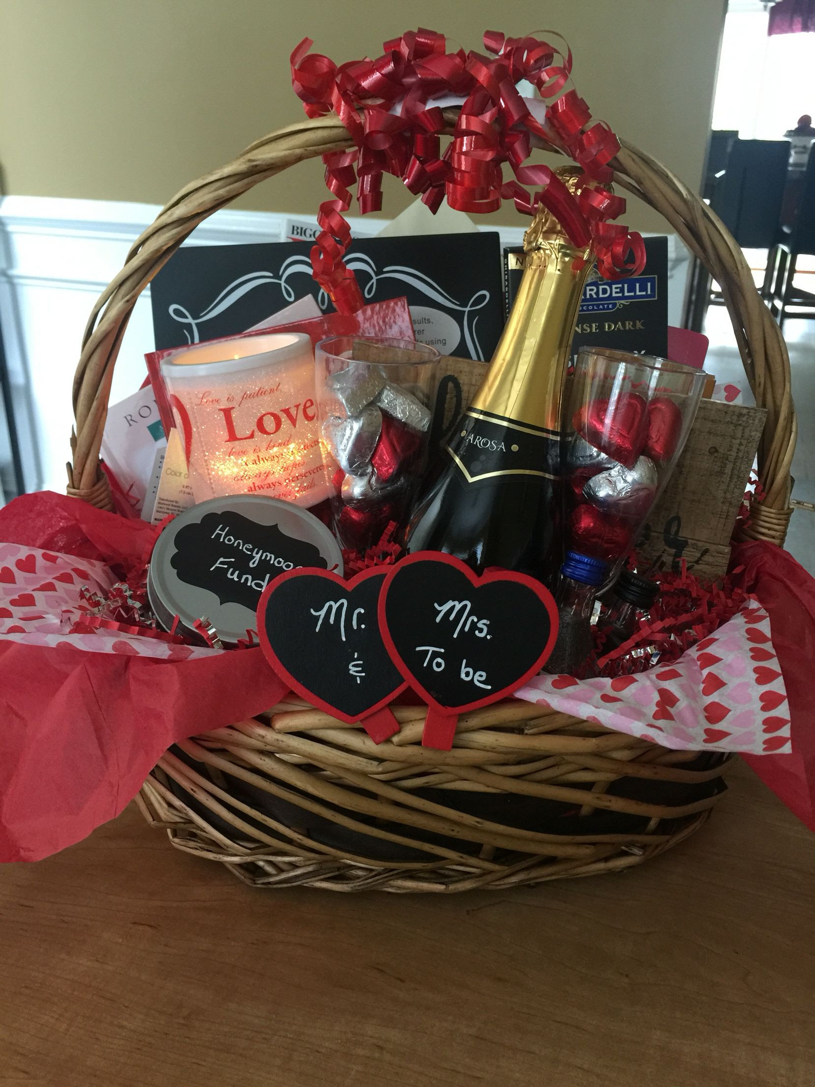 Engagement Party Gift Basket Ideas
 Engagement t basket homemade DIY t ideas bride