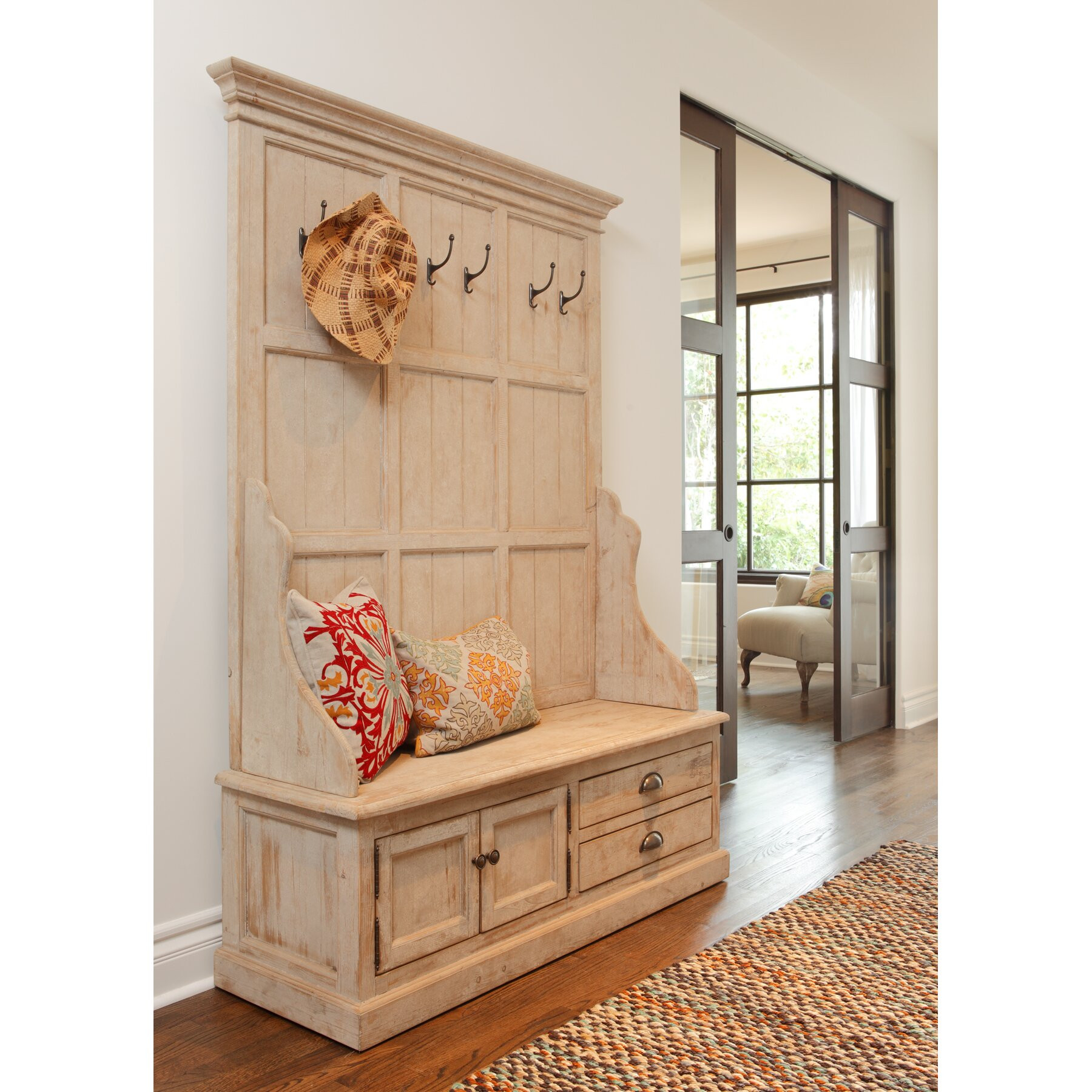 Entry Bench With Storage
 Kosas Home Elo Pine Storage Entryway Bench & Reviews