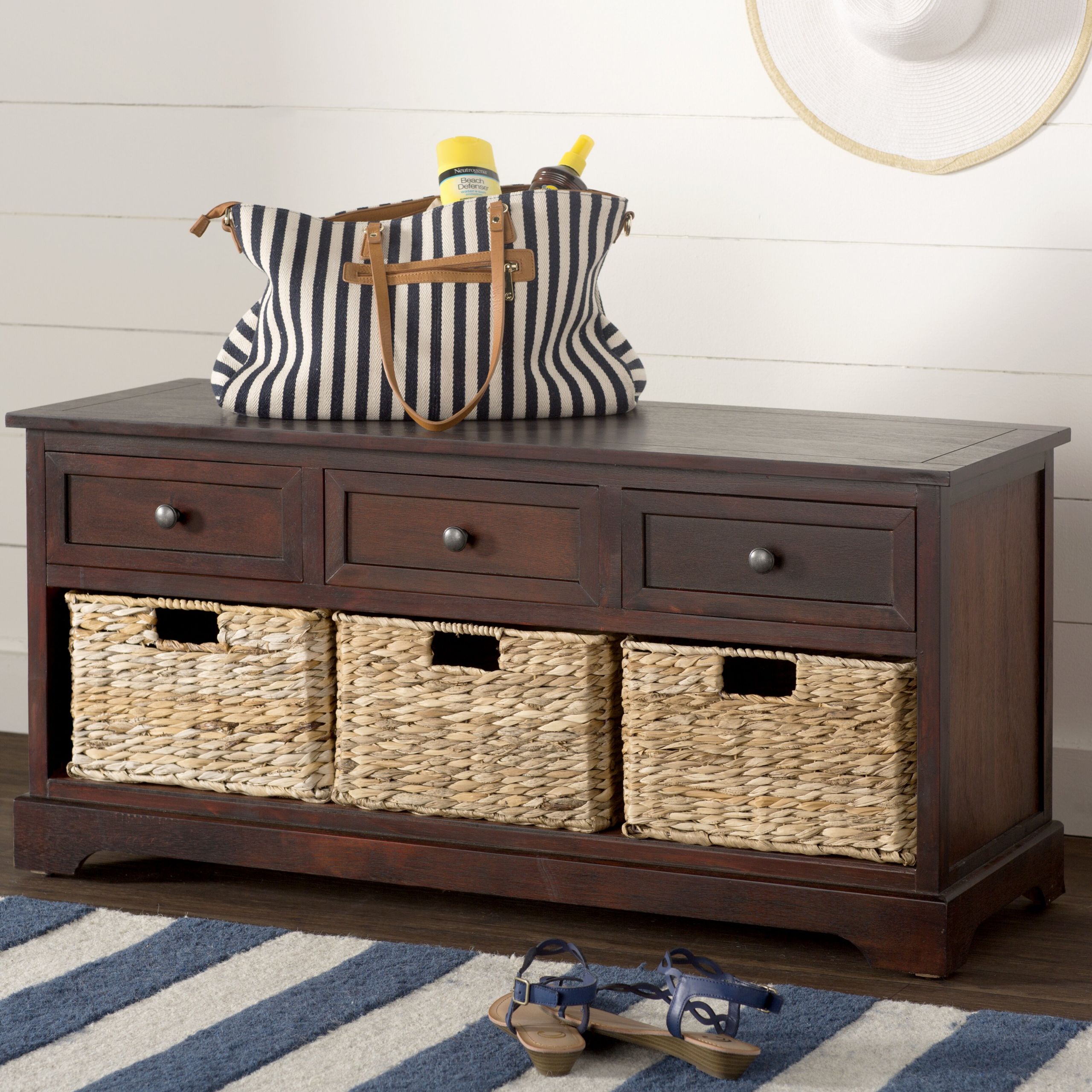 Entry Bench With Storage
 Breakwater Bay Lady Lake Storage Entryway Bench & Reviews