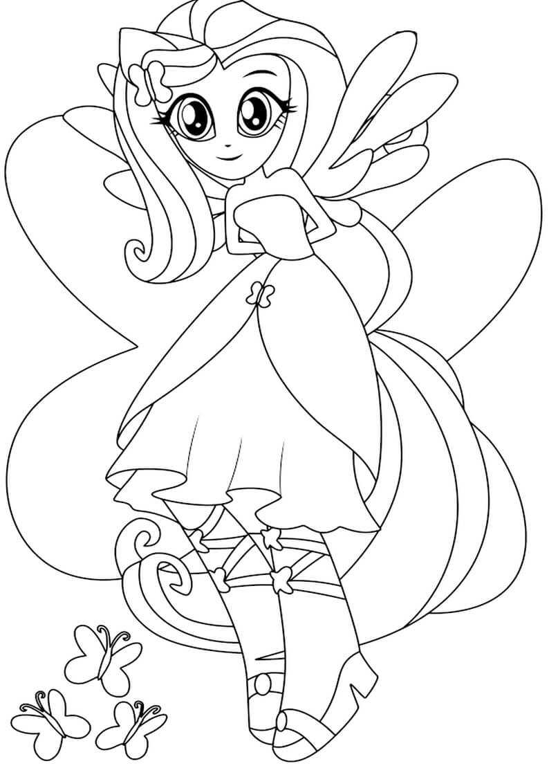 Equestria Girls Coloring Book
 My Little Pony Coloring Pages Fluttershy Equestria Girls