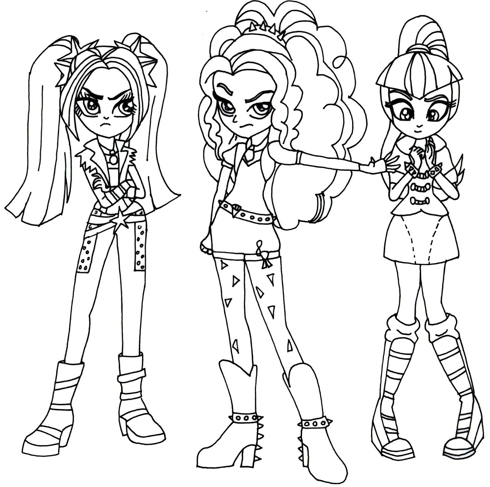 Equestria Girls Coloring Book
 Free Printable My Little Pony Coloring Pages Villain in