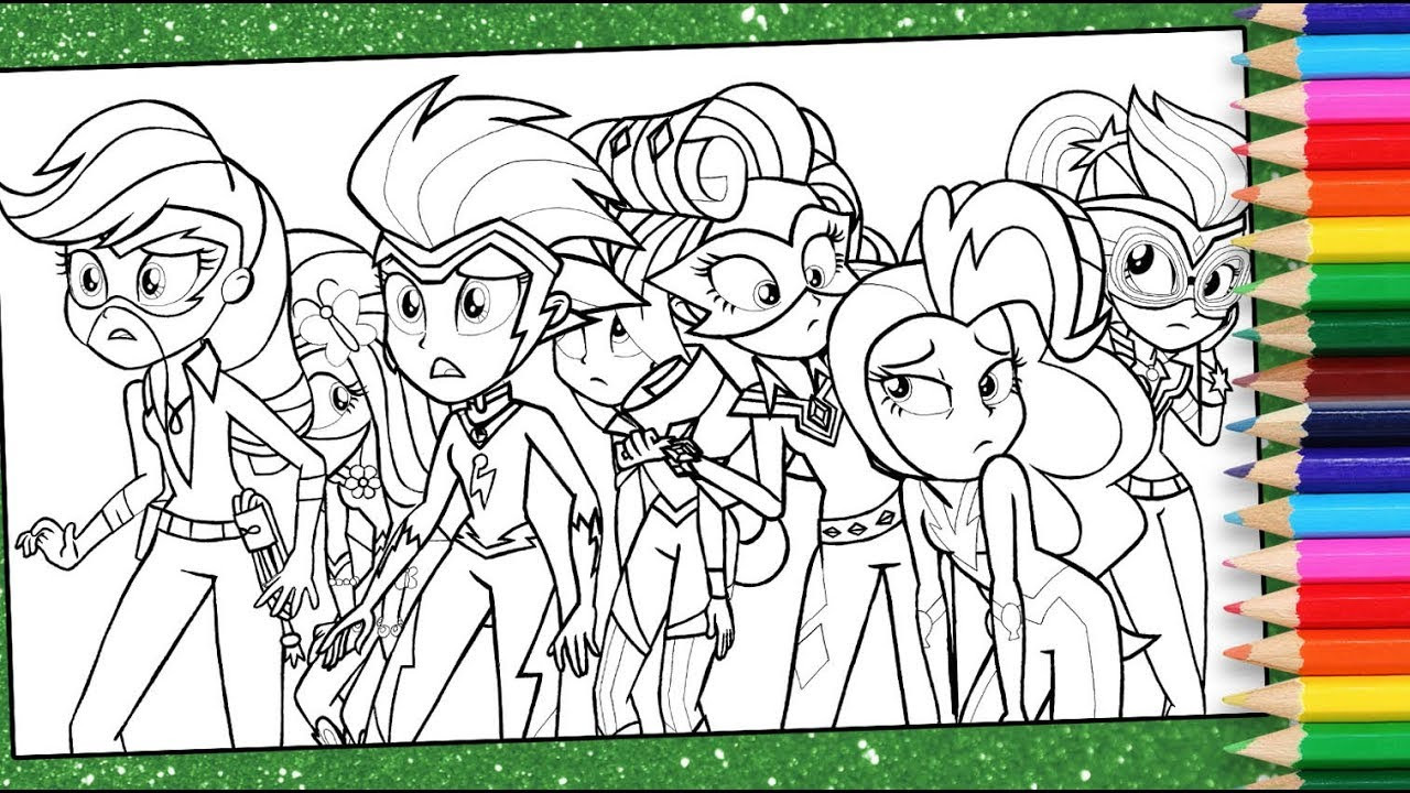 Equestria Girls Coloring Book
 MLP Equestria girls coloring pages for kids My little pony