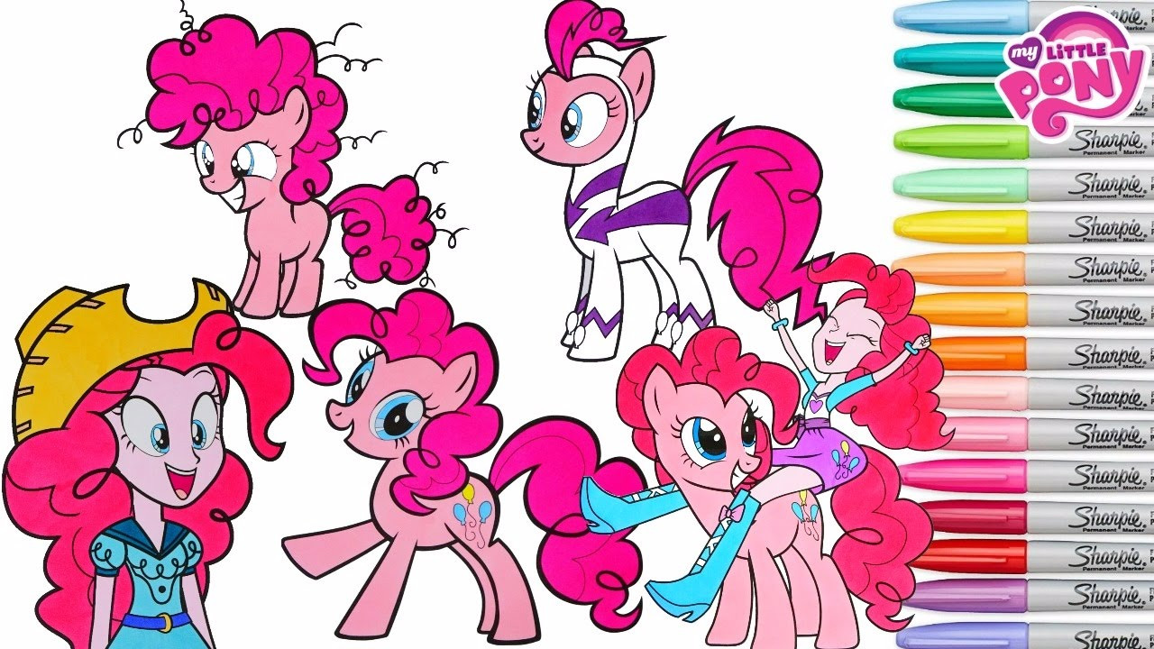 Equestria Girls Pinkie Pie Coloring Pages
 My Little Pony Coloring Book Pages pilation MLP MLPEG