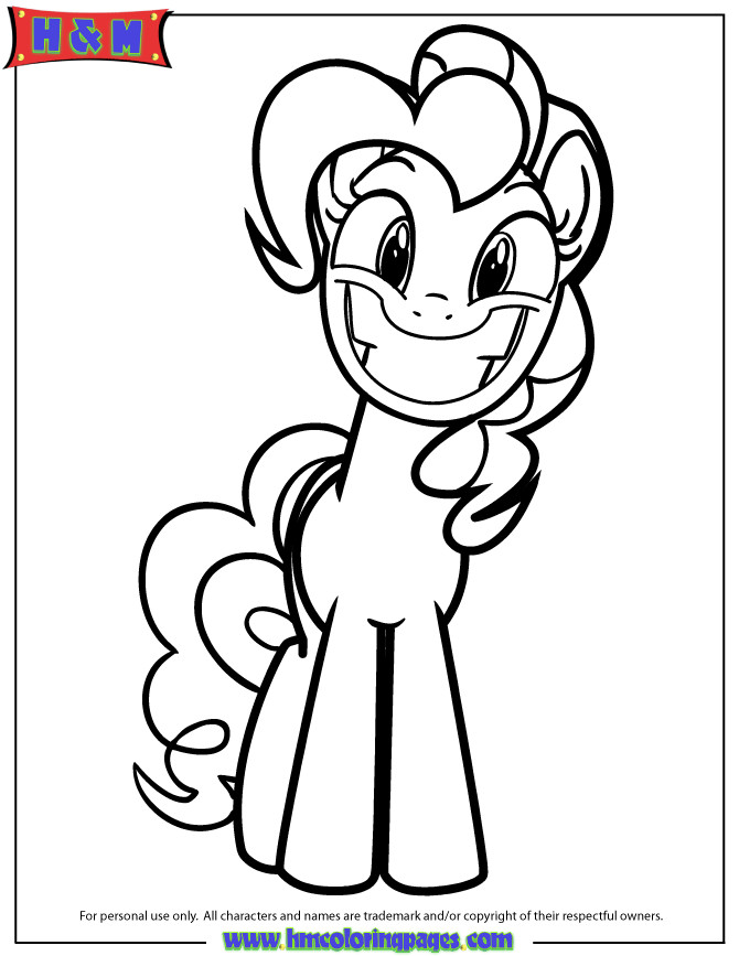 Equestria Girls Pinkie Pie Coloring Pages
 Pinkie Pie Pony Smiling Big Coloring Page