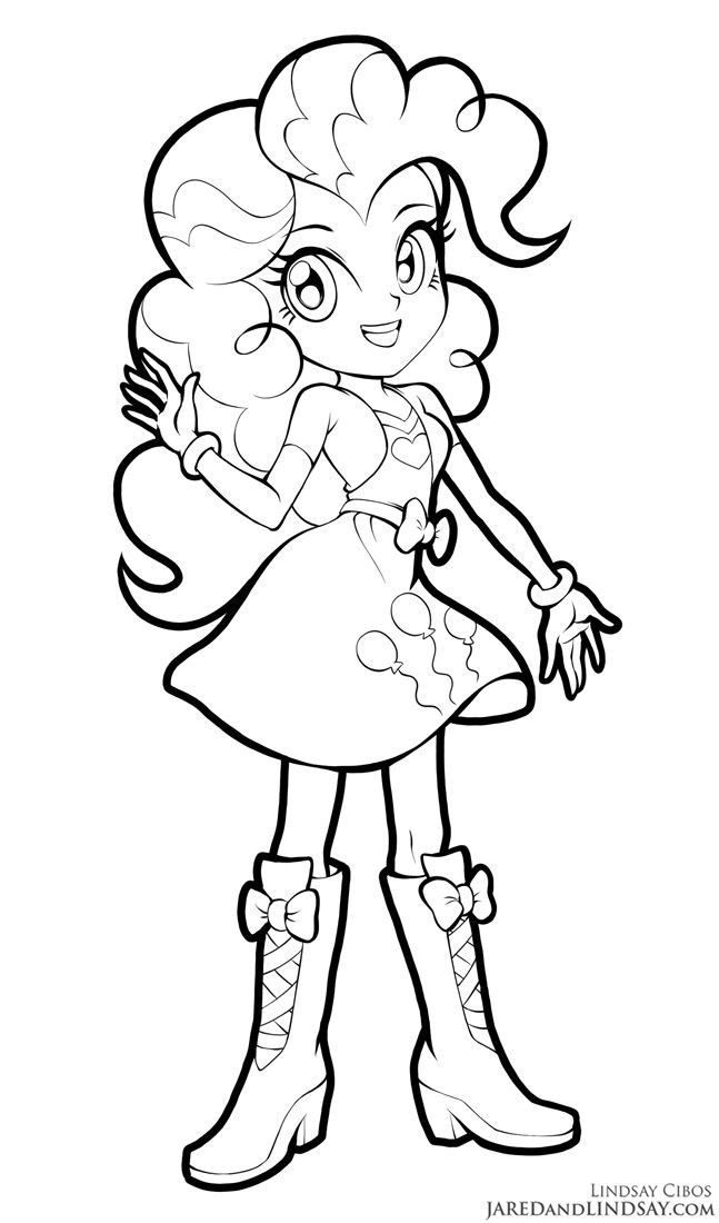 Equestria Girls Pinkie Pie Coloring Pages
 Pinkie Pie Equestria Girls by LCibos