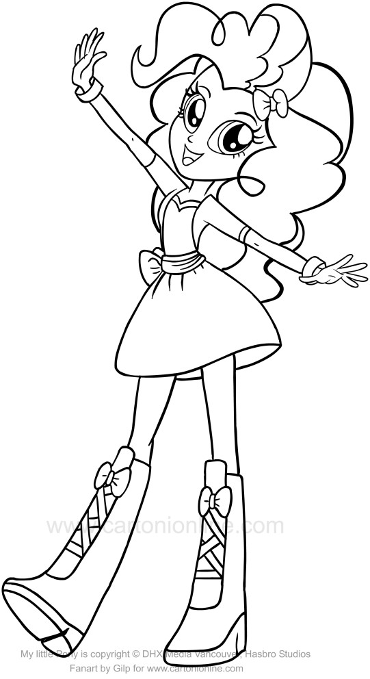Equestria Girls Pinkie Pie Coloring Pages
 Drawing Pinkie Pie Equestria Girls of the My Little Pony