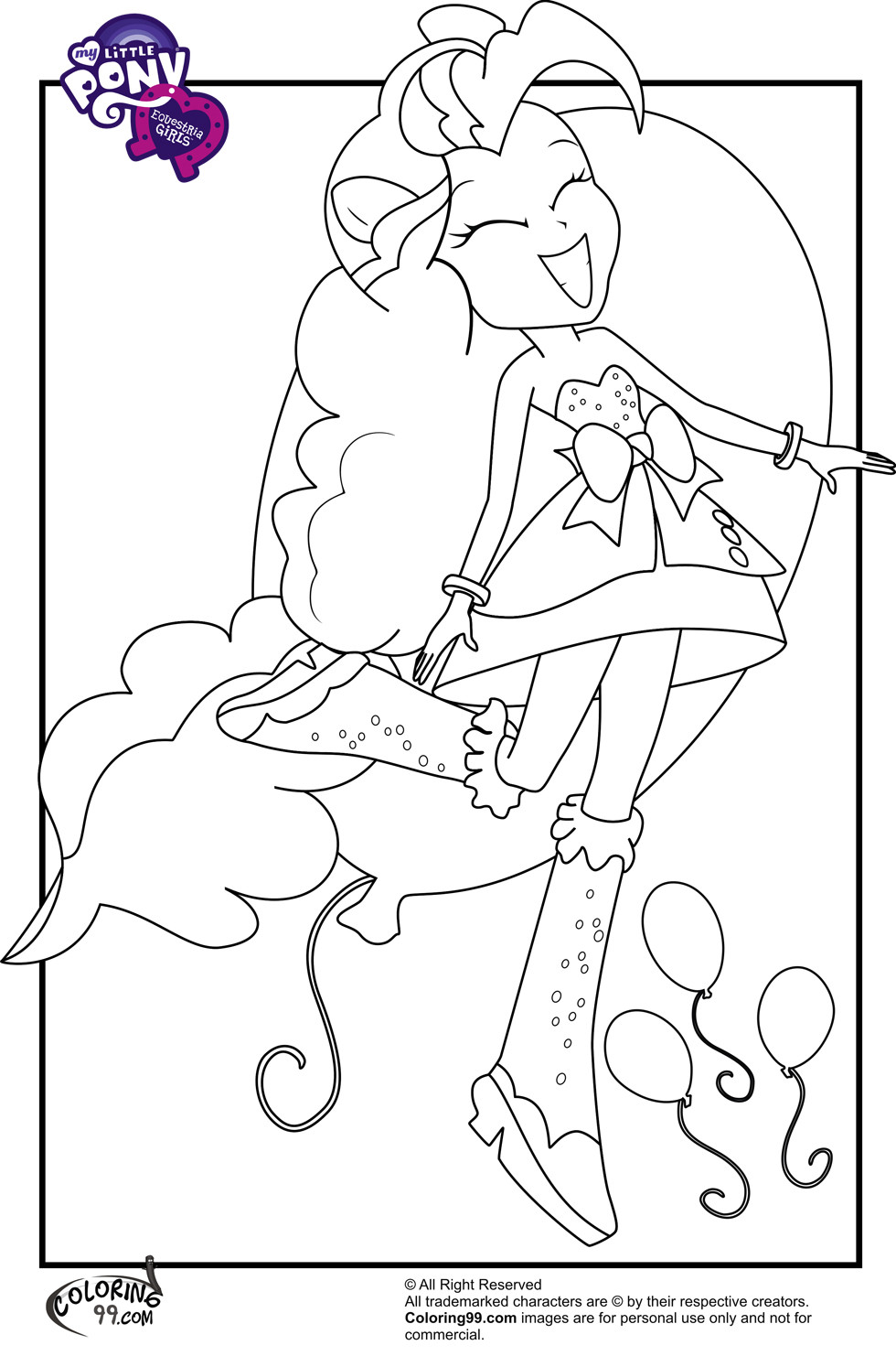 Equestria Girls Pinkie Pie Coloring Pages
 My Little Pony Equestria Girls Coloring Pages