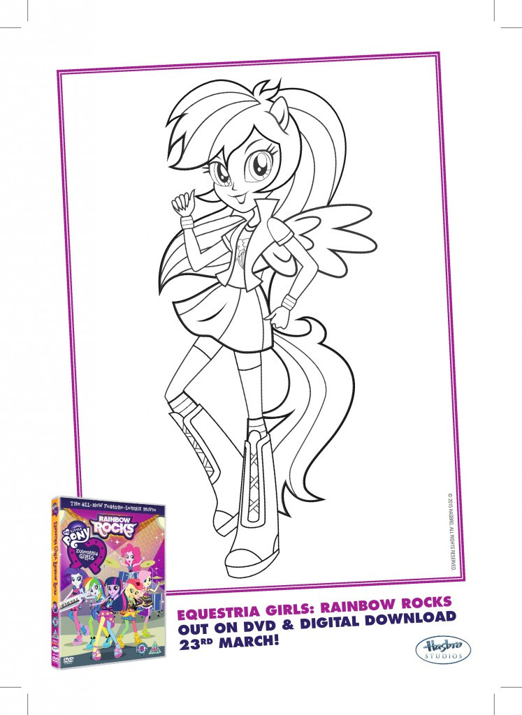 Equestria Girls Rainbow Dash Coloring Pages
 My Little Pony Equestria Girls Colouring Pages In The