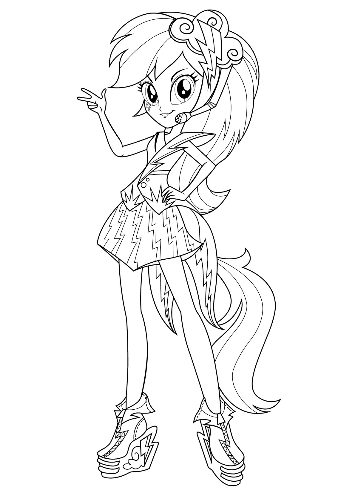 Equestria Girls Rainbow Dash Coloring Pages
 Rainbow Rocks Coloring Pages at GetColorings