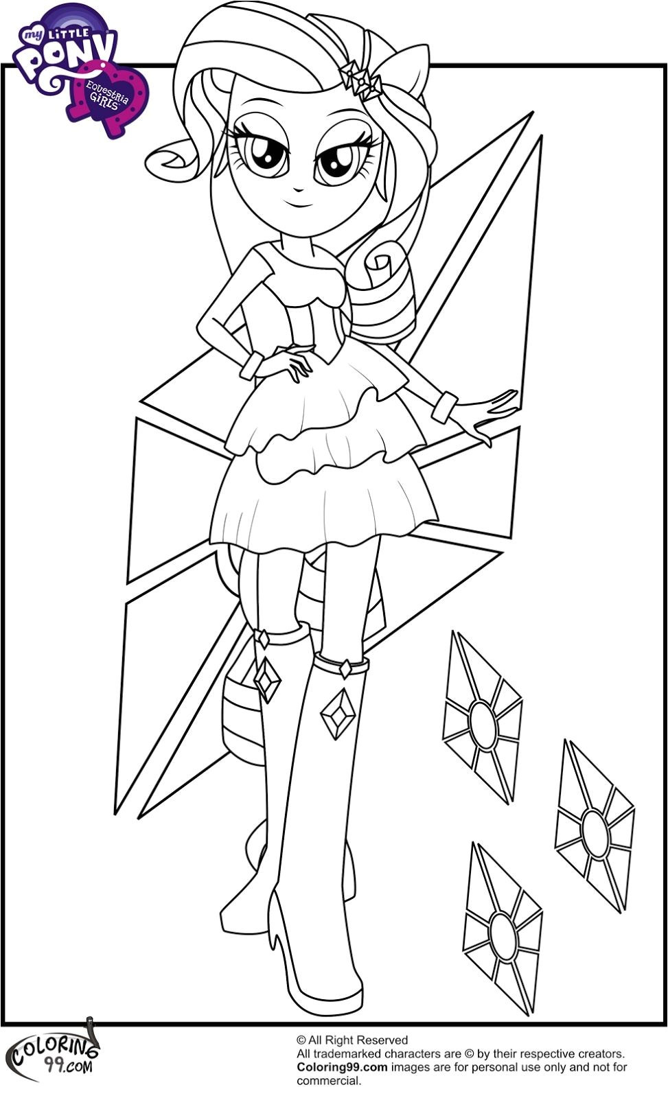 Equestria Girls Rarity Coloring Pages
 Coloriage My Little Pony Equestria Girl Gratuit