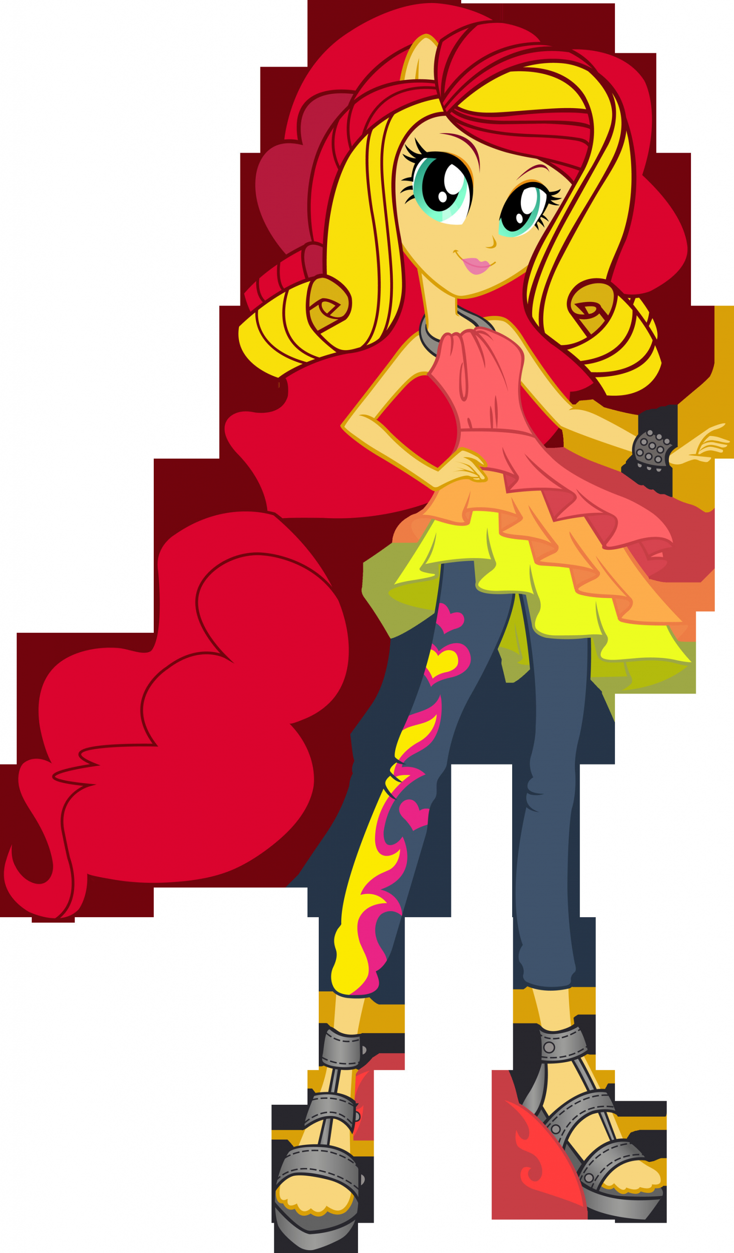 Equestria Girls Sunset Shimmer Coloring Pages
 Image Rainbow Rocks Sunset Shimmer Vector by