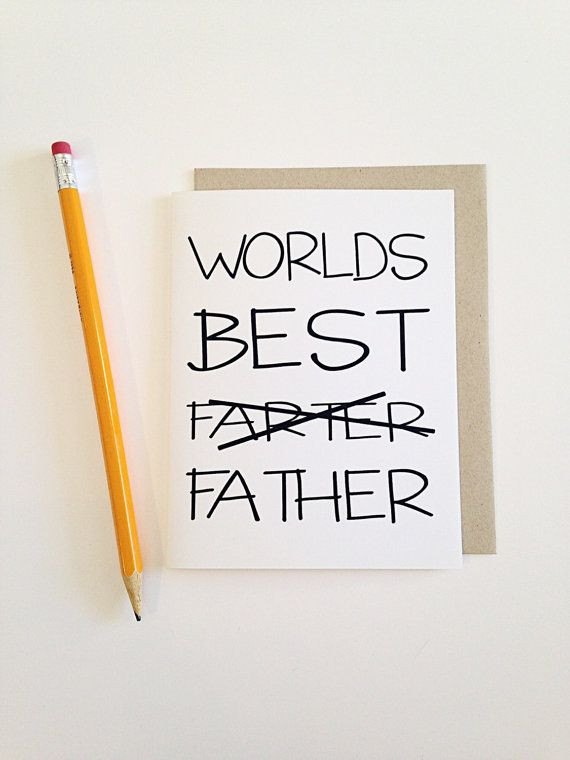 Etsy Father'S Day Gift Ideas
 Funny Father s Day Card Worlds best by ChoBeArtandDesign