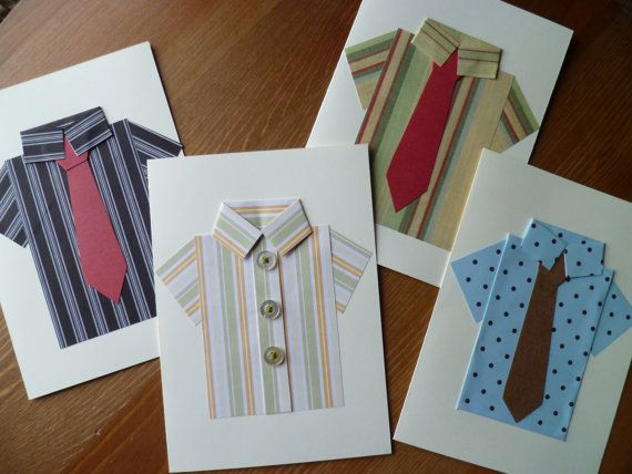 Etsy Father'S Day Gift Ideas
 Fathers Day Shirt Cards Handmade with by TheTroveShoppe on