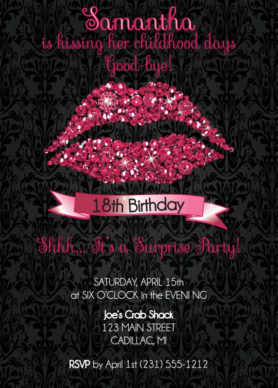 Evite Birthday Invitations
 18th Birthday Invitation 18th Birthday Party Invitation Hot