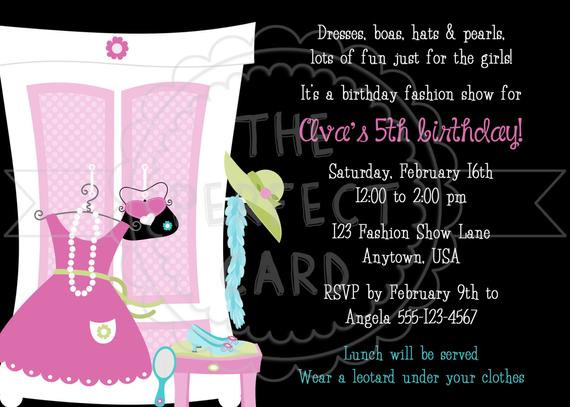 Evites Birthday Invitations
 Fashion Show & Dress Up Birthday Party Invitation