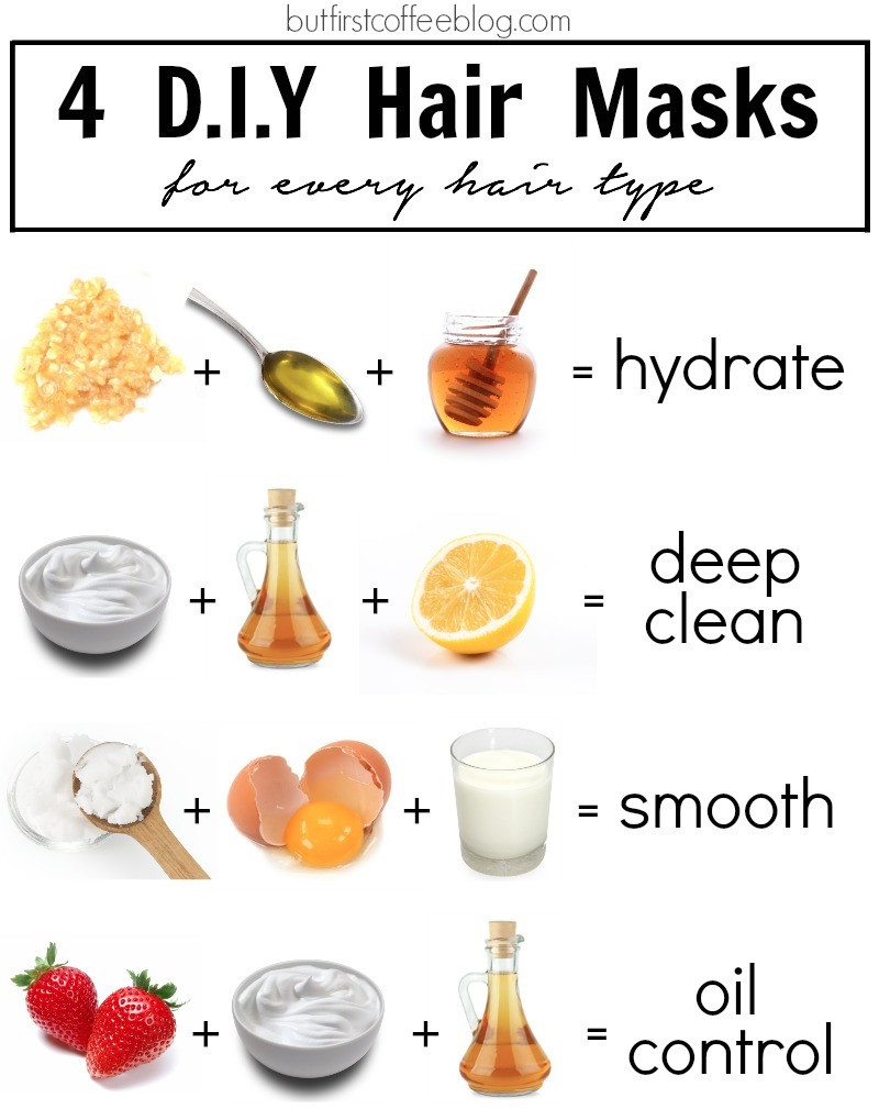 Facial Mask DIY
 4 DIY Hair Masks for Every Hair Type But First Coffee