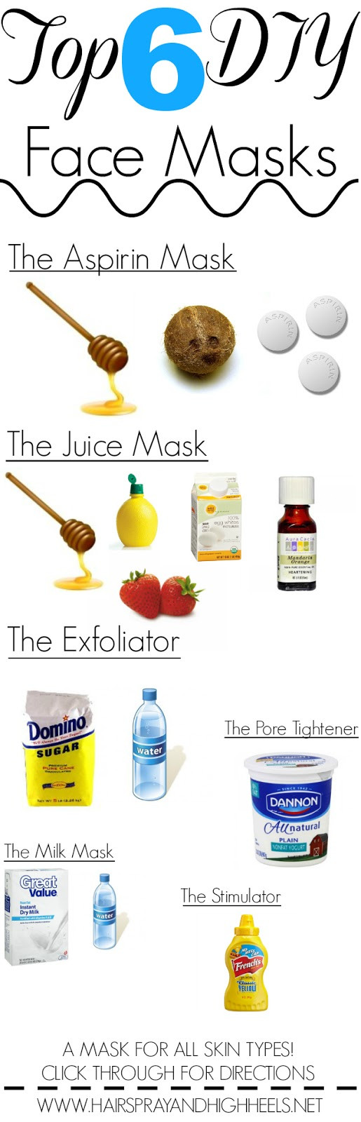 Facial Mask DIY
 6 DIY Face Masks All Skin Types Hairspray and Highheels