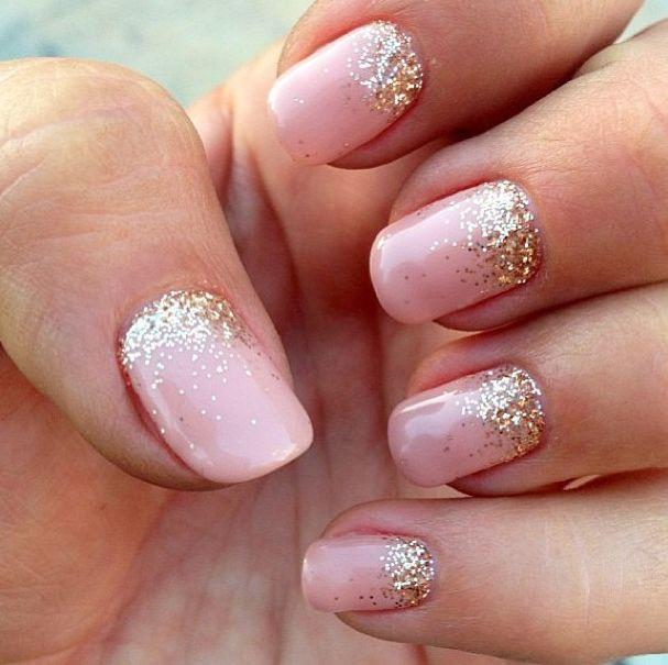 Faded Nail Designs
 glitter fade nail manicure nails