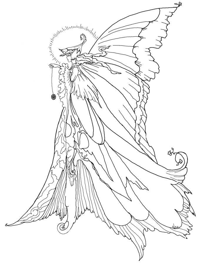 Fairy Adult Coloring Pages
 Disney Princess Fairy Coloring Pages To Kids