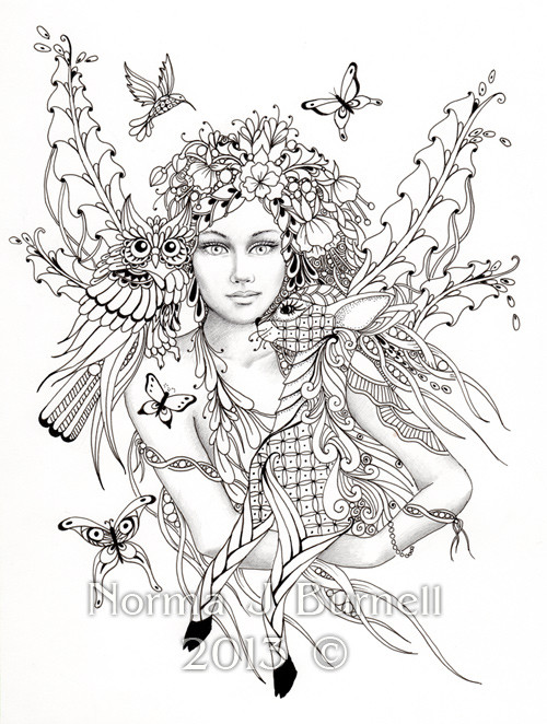 Fairy Adult Coloring Pages
 Fairy Tangles May 2013