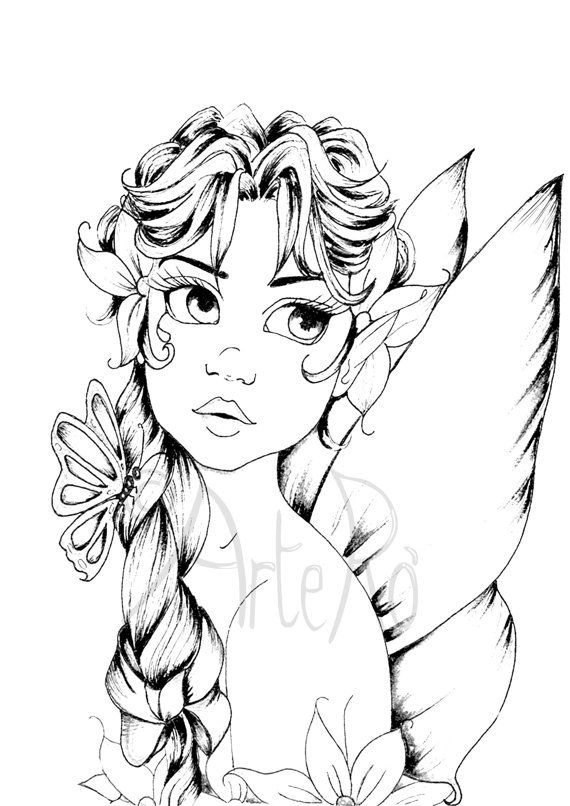 Fairy Adult Coloring Pages
 Fairy coloring page The Art Therapy …