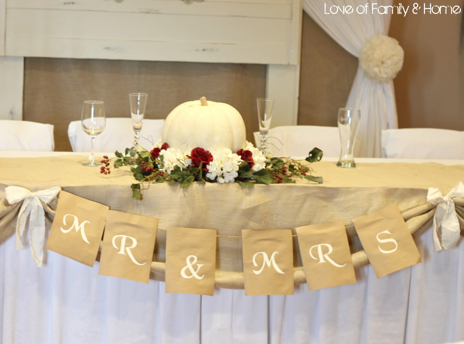 Fall Wedding Decorations Diy
 DIY Rustic Chic Fall Wedding Reveal Love of Family
