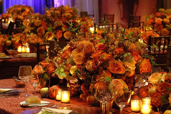 Fall Wedding Table Decorations
 Autumn Inspired “I Do”