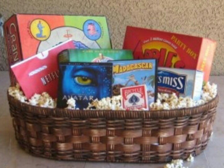 Family Movie Night Gift Basket Ideas
 Gift basket ideas home movie night