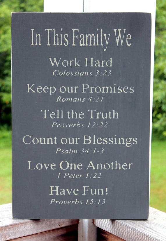 Family Quote From The Bible
 Christian Rules Sign Family Rules Sign Religious Family