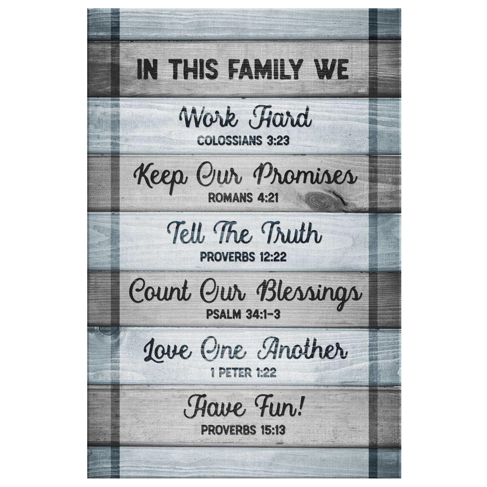 Family Quote From The Bible
 "In this Family Bible Quotes" Premium Canvas GearDen