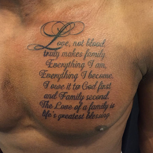 Family Quotes For Tattoos
 101 Best Family Tattoos For Men Meaningful Designs