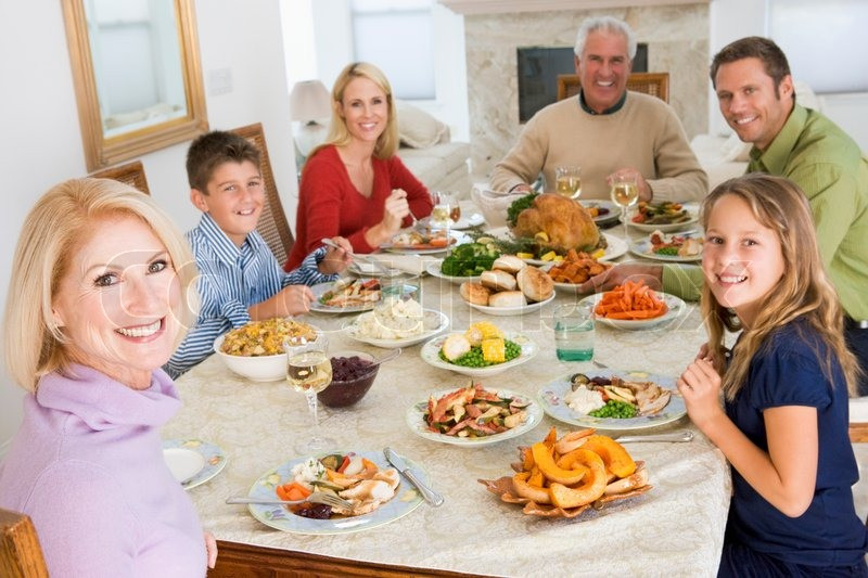 Family Thanksgiving Dinner
 A caucasian family enjoying their thanksgiving dinner