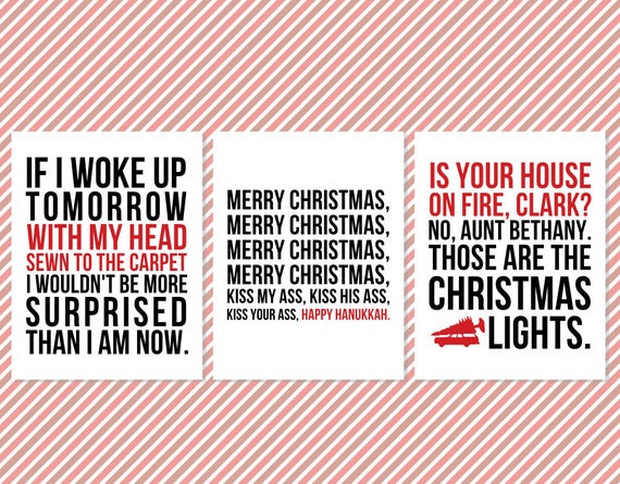 Famous Quotes From Christmas Vacation
 Christmas Vacation Quote Wall Art Signs Printable Christmas
