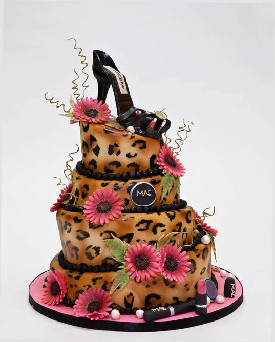 Fancy Birthday Cakes
 Leopard Skin Shoe Cake