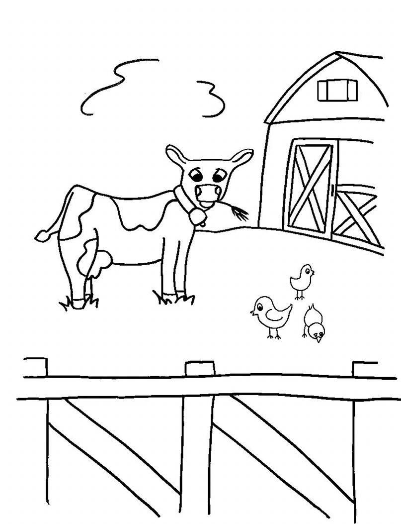 Farm Coloring Pages For Kids
 Free Printable Farm Animal Coloring Pages For Kids