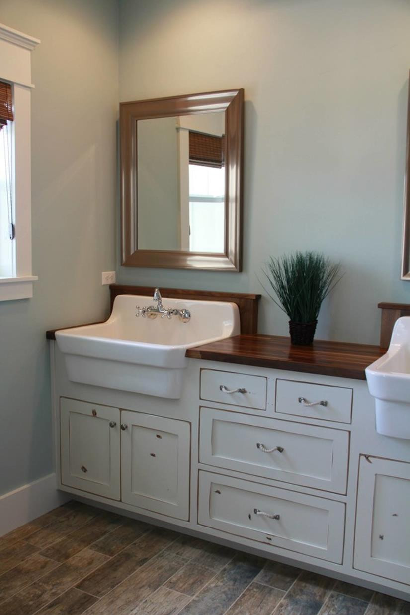 Farm Style Bathroom Sink
 Inexpensive Bathroom Vanity With Farmhouse Sink 26 Viral